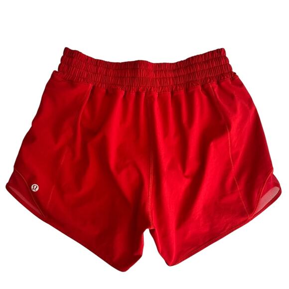 Lululemon Hotty Hot Short Size 4 *High-Rise Long 4" Dark Red Run Gym - Picture 4 of 6